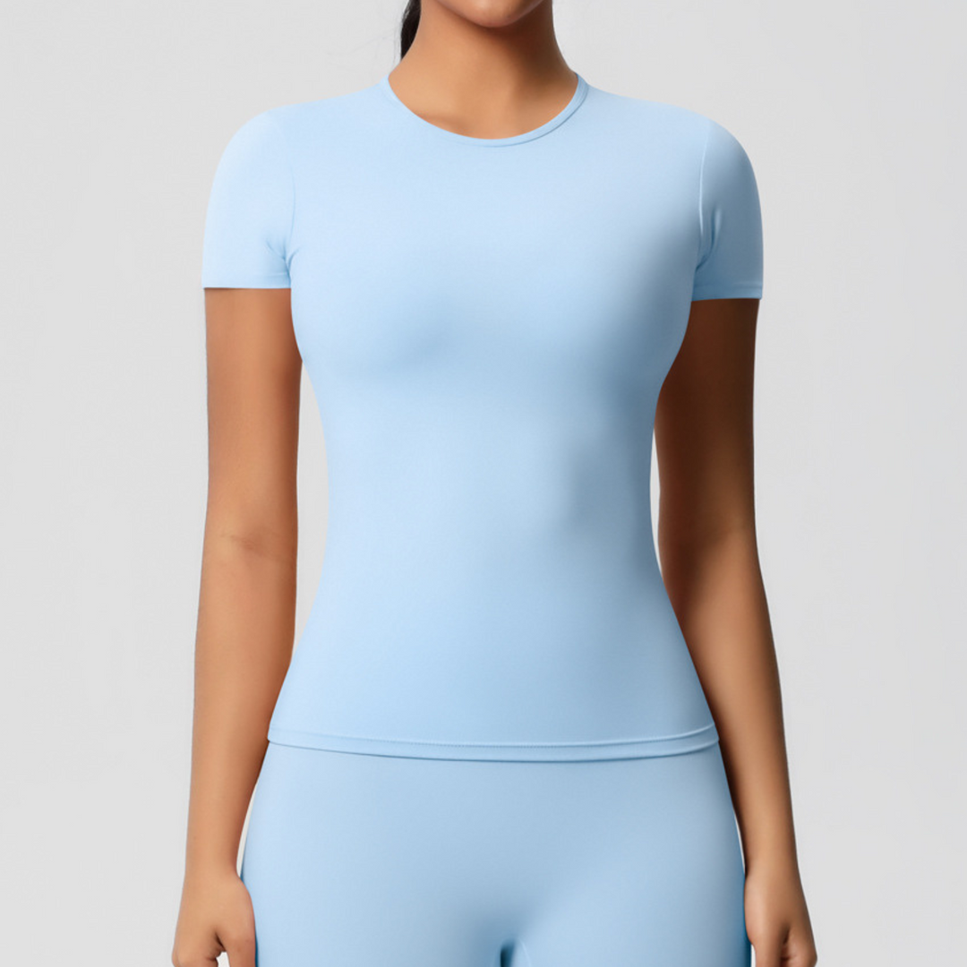 T-shirt de sport manches courtes | Confort respirant et coupe seconde peau pour vos entraînements intenses