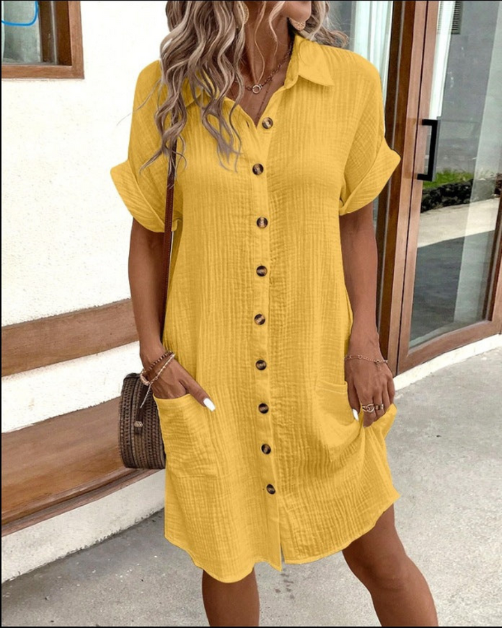Robe chemise boutonnée | Parfaite pour les journées ensoleillées