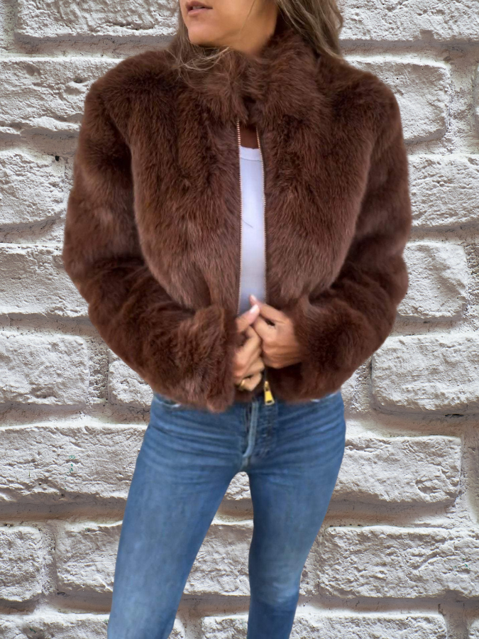 Veste courte | Fausse fourrure élégante