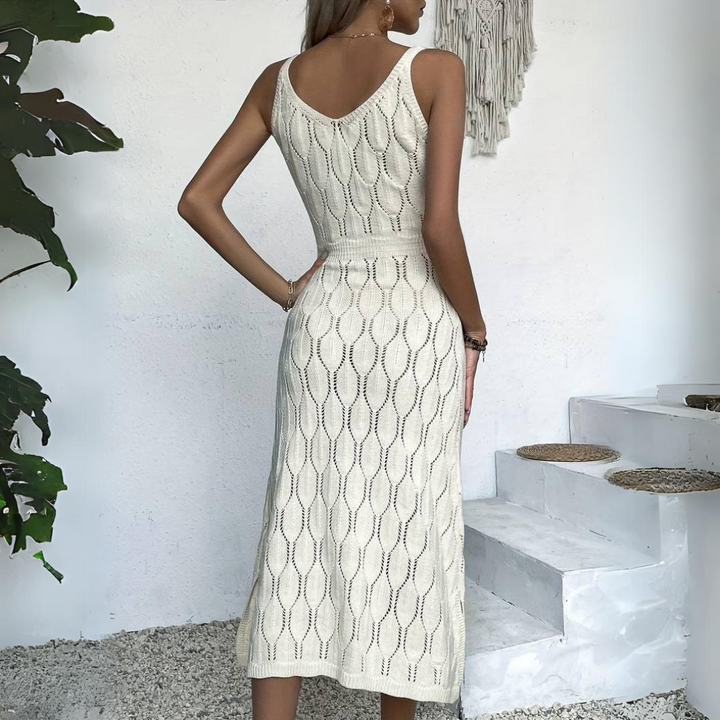 Robe midi ajourée | Élégance estivale