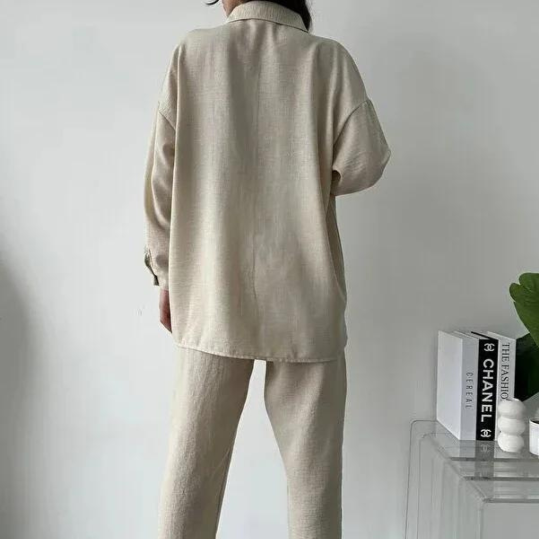 Ensemble blouse et pantalon | Look estival décontracté