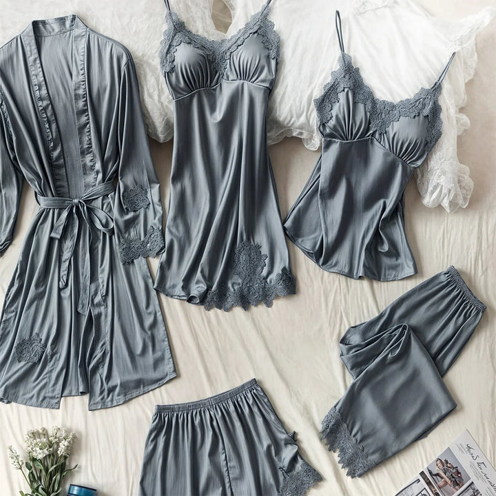 Ensemble pyjama 5 pièces | Confort élégant pour la maison