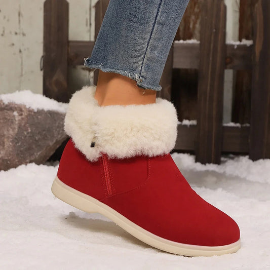Bottines en suédine | Confort thermique hivernal