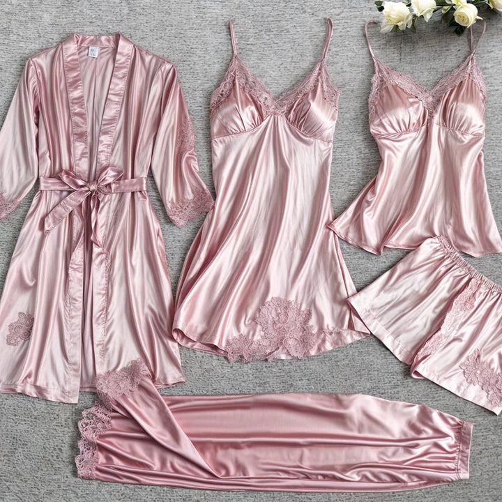Ensemble pyjama 5 pièces | Confort élégant pour la maison