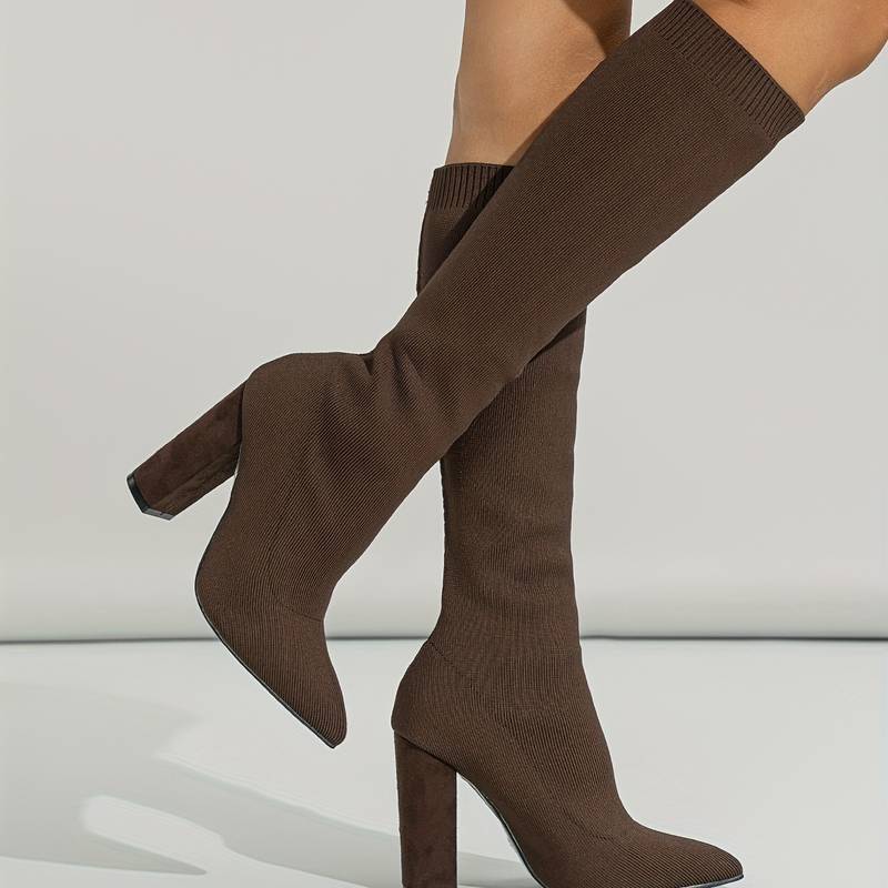 Bottes chaussettes à talon | Élégance minimaliste