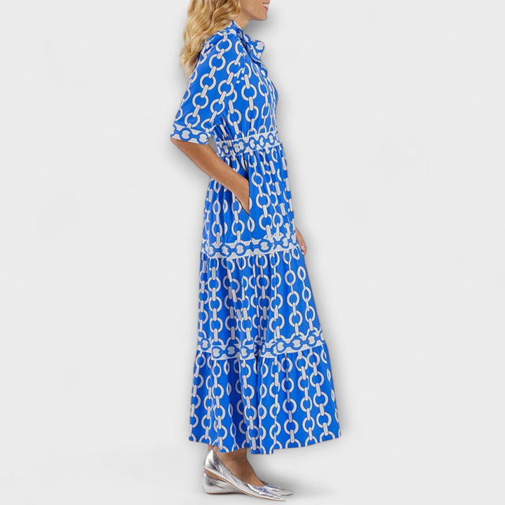 Robe midi | Motif chaînes tendance