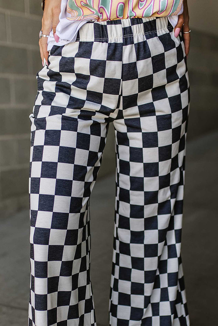 Pantalon large à carreaux | Style original et décontracté