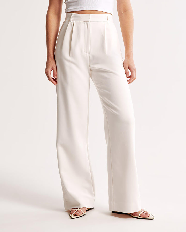 Pantalon taille haute plissé | Élégance quotidienne