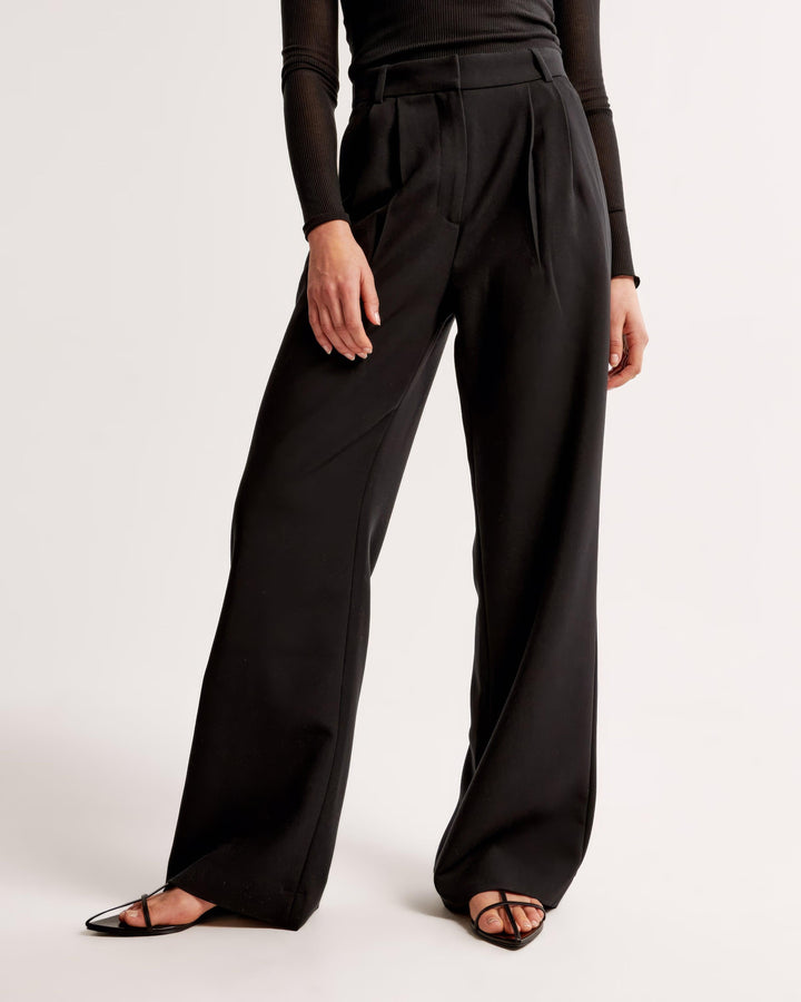 Pantalon taille haute plissé | Élégance quotidienne