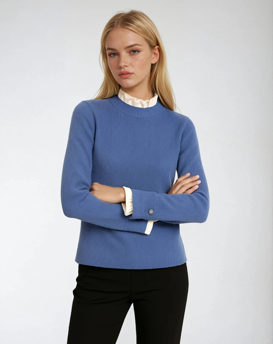Pull col volanté | Élégance automnale