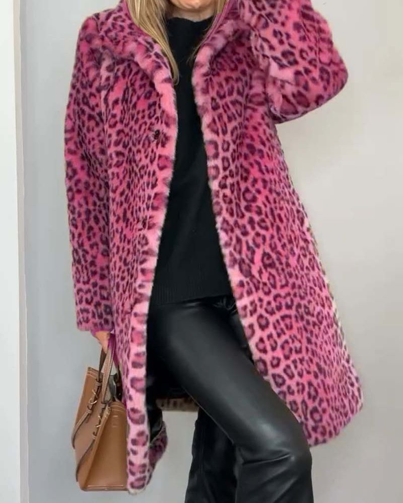 Manteau long à motif | Pour une allure audacieuse et élégante