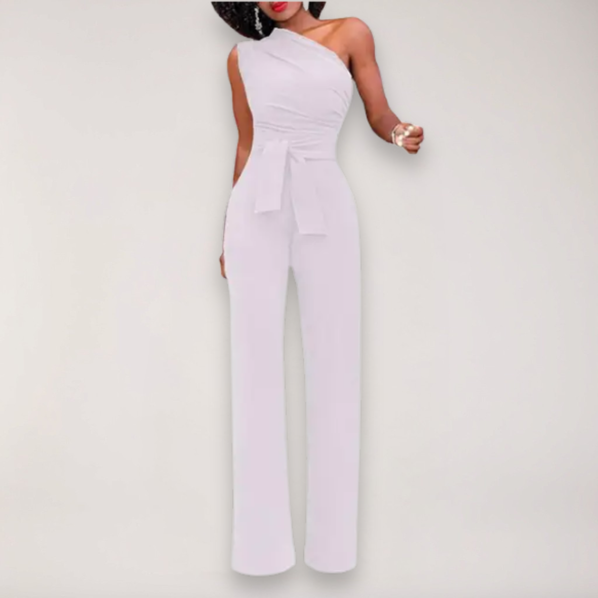 Combinaison une épaule femme | Élégance moderne drapée idéale pour soirées et occasions habillées