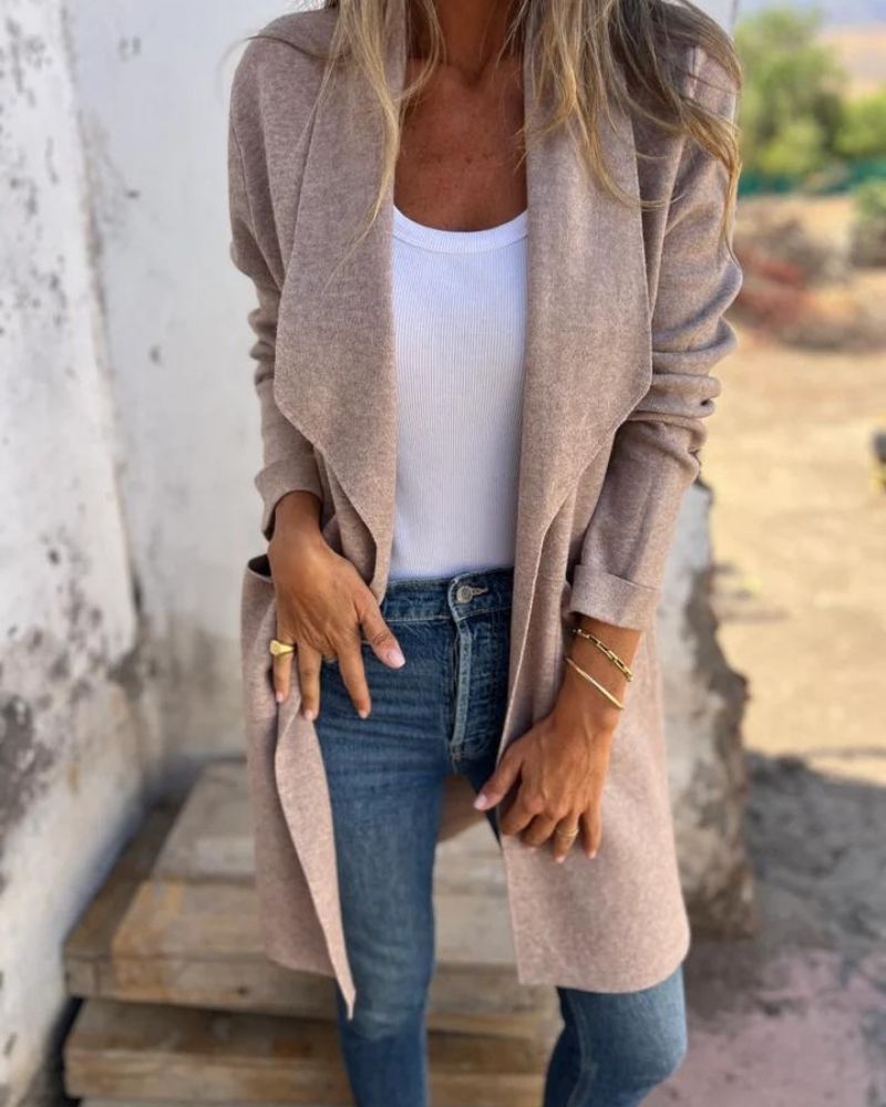 Veste cardigan à revers | Élégance décontractée au quotidien