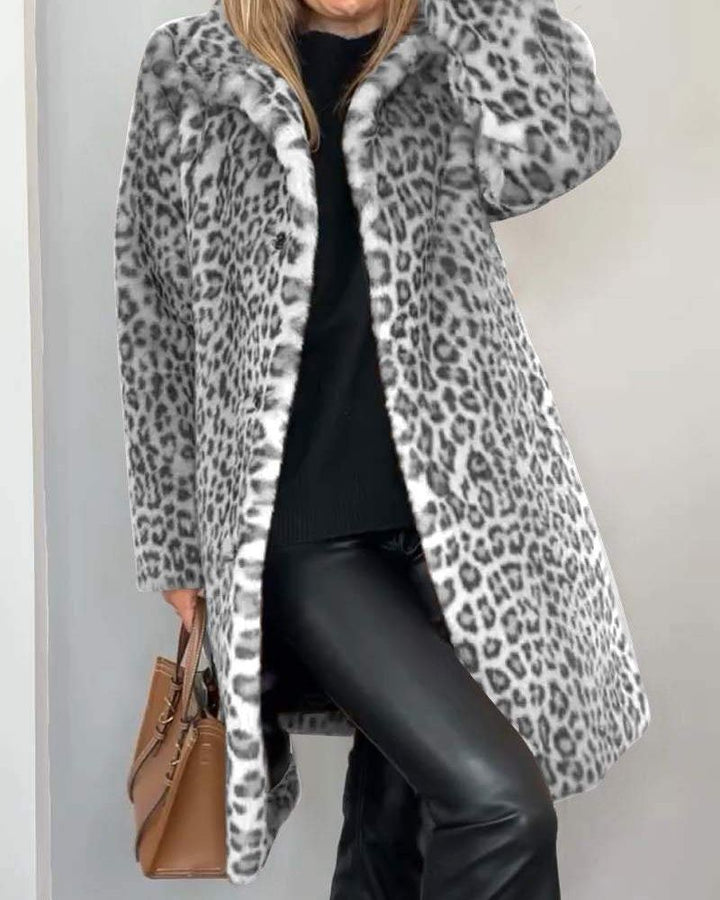 Manteau long à motif | Pour une allure audacieuse et élégante