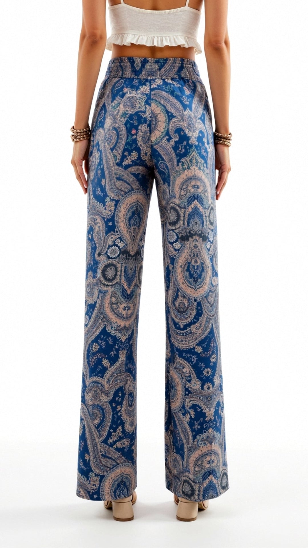 Pantalon large imprimé | Confort bohème pour journées ensoleillées
