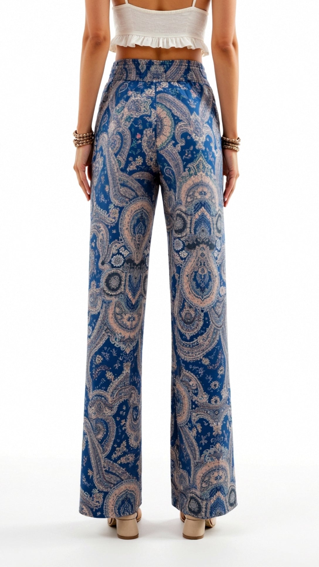 Pantalon large imprimé | Confort bohème pour journées ensoleillées