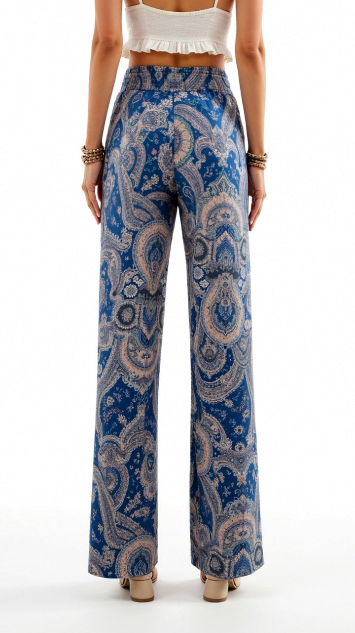 Pantalon large imprimé | Confort bohème pour journées ensoleillées