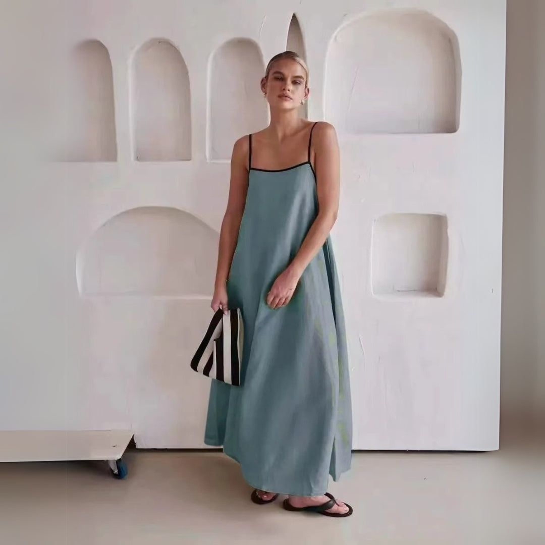 Robe maxi à fines bretelles | Élégance minimaliste