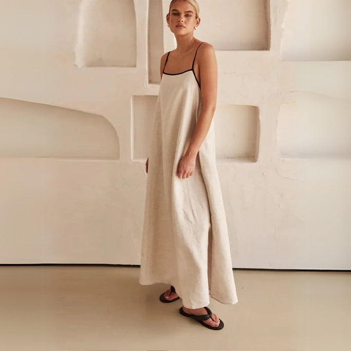 Robe maxi à fines bretelles | Élégance minimaliste