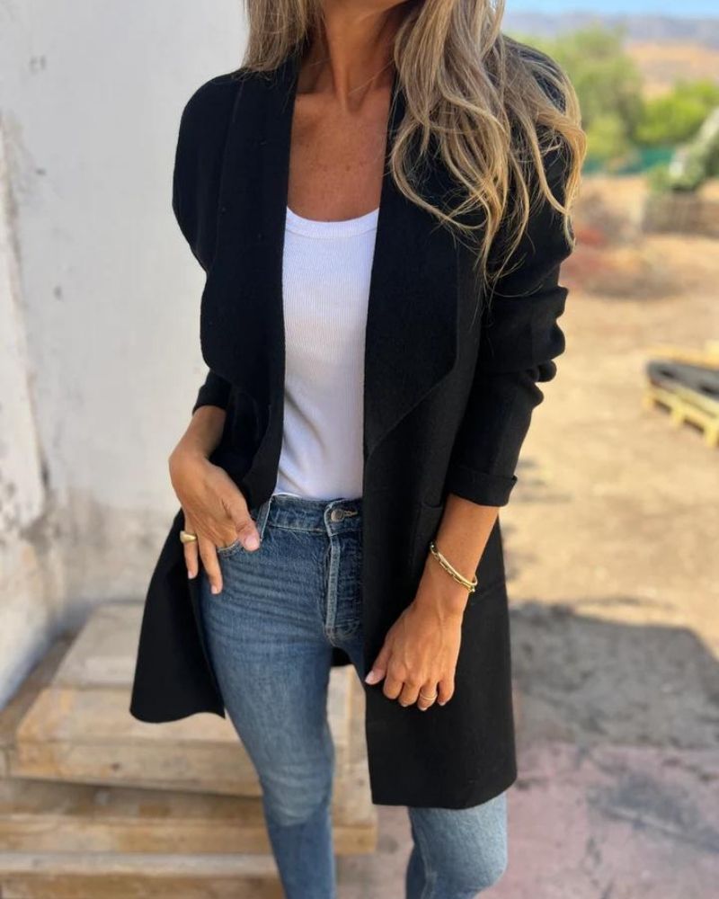 Veste cardigan à revers | Élégance décontractée au quotidien