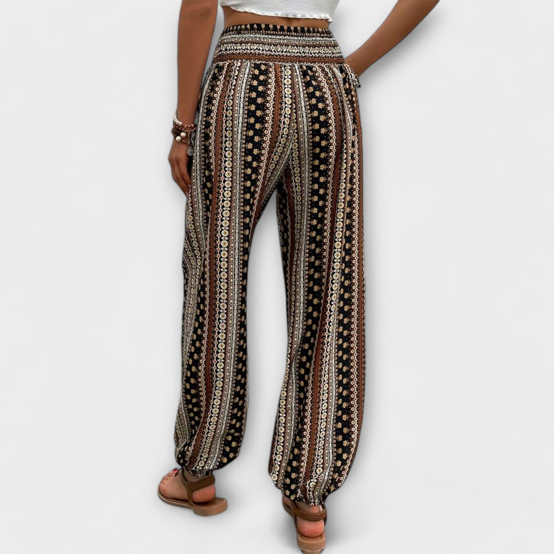 Pantalon imprimé ethnique | Style bohème confortable