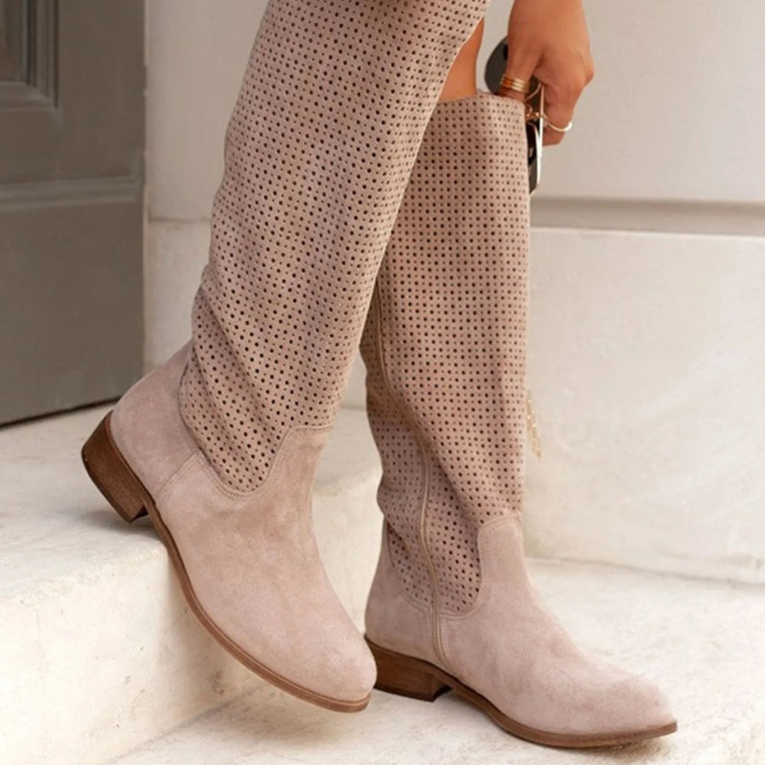 Bottes hautes perforées | Style chic et respirant