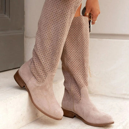 Bottes hautes perforées | Style chic et respirant