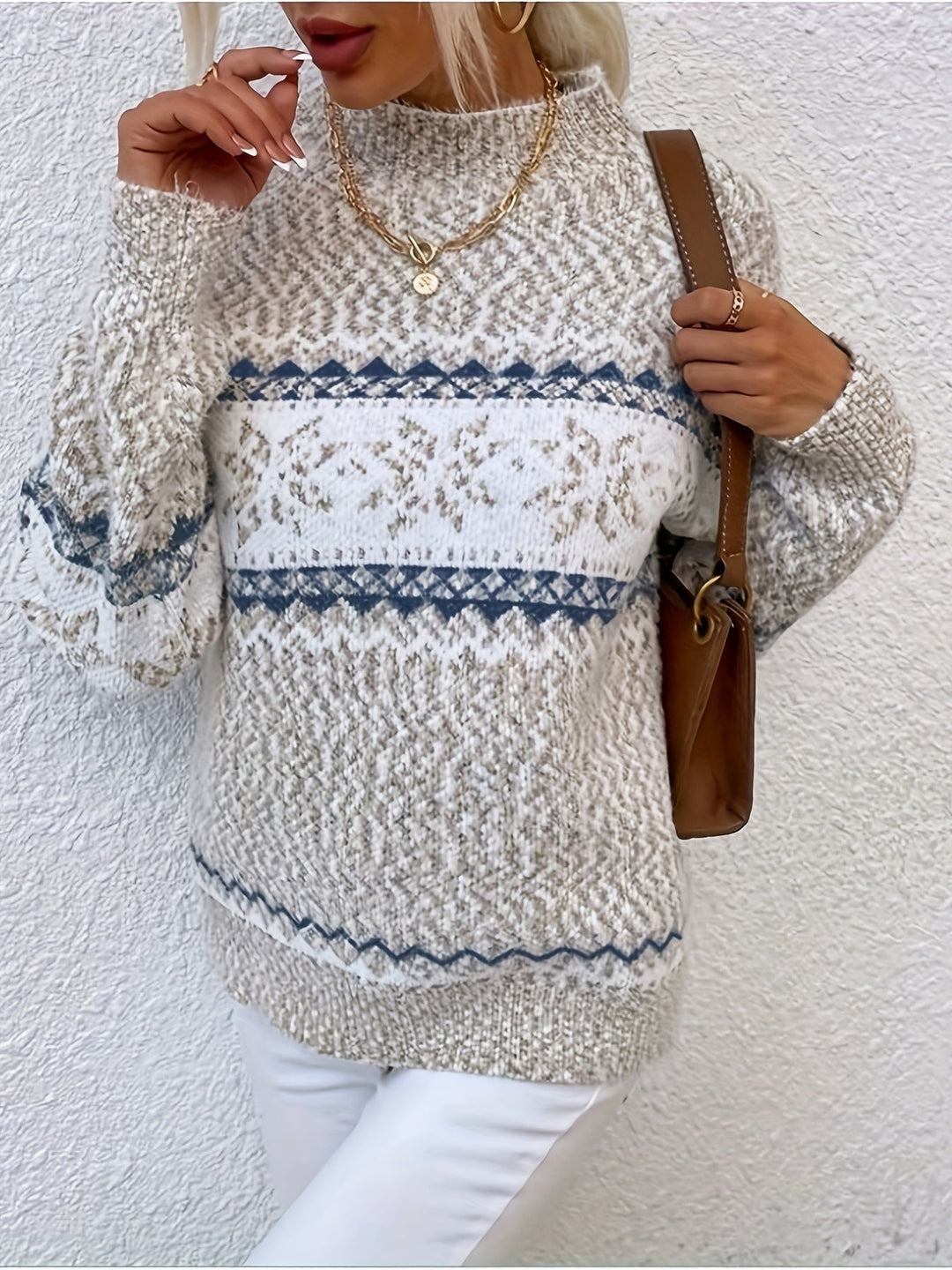 Pull d'hiver à motif flocon | Confort pour les journées froides