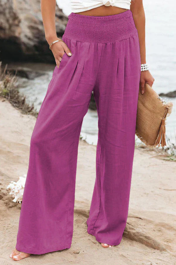 Pantalon palazzo taille haute | Confort et fluidité estivale