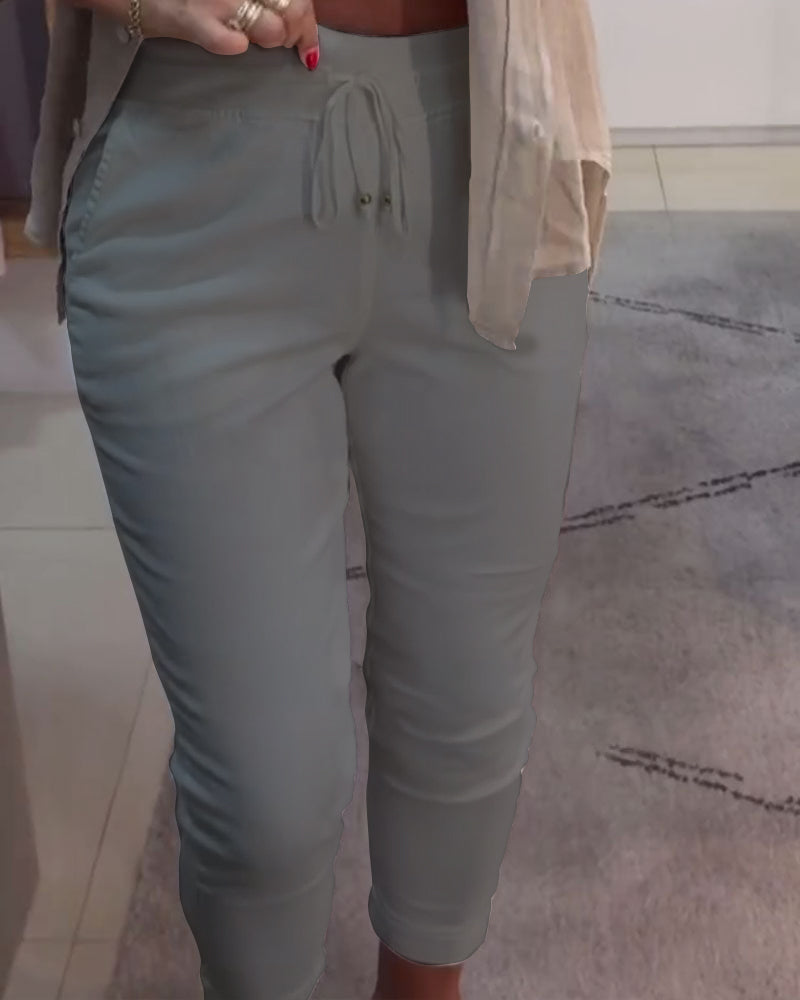 Pantalon fuselé à cordon | Confort stylé au quotidien