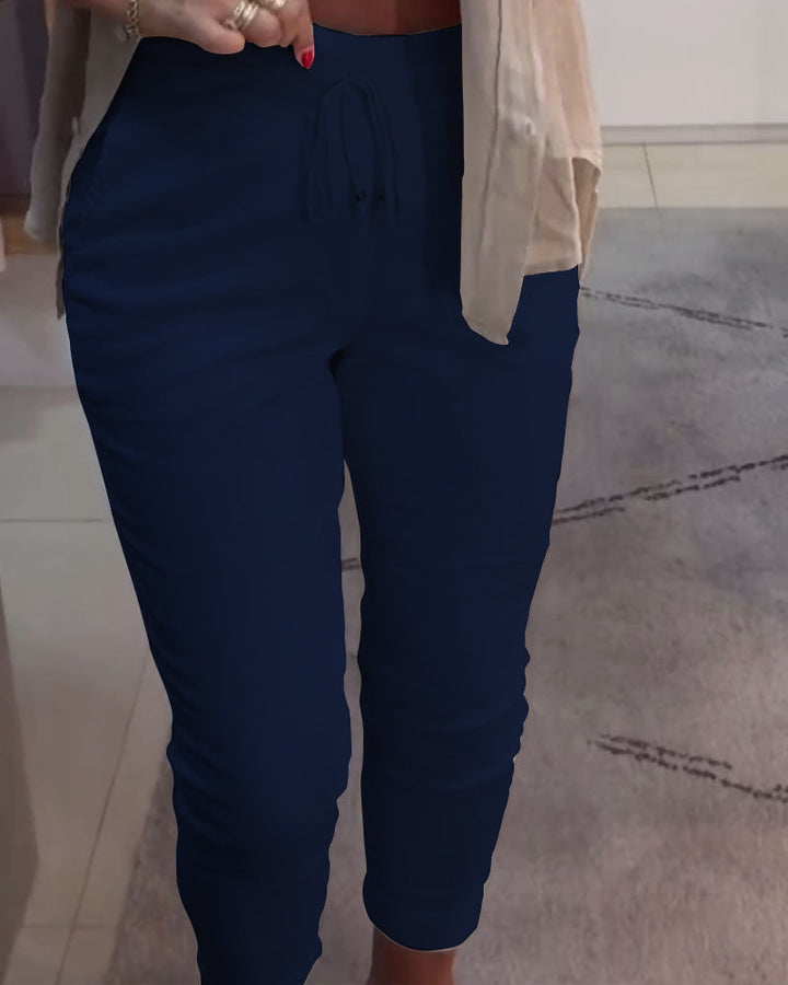 Pantalon fuselé à cordon | Confort stylé au quotidien