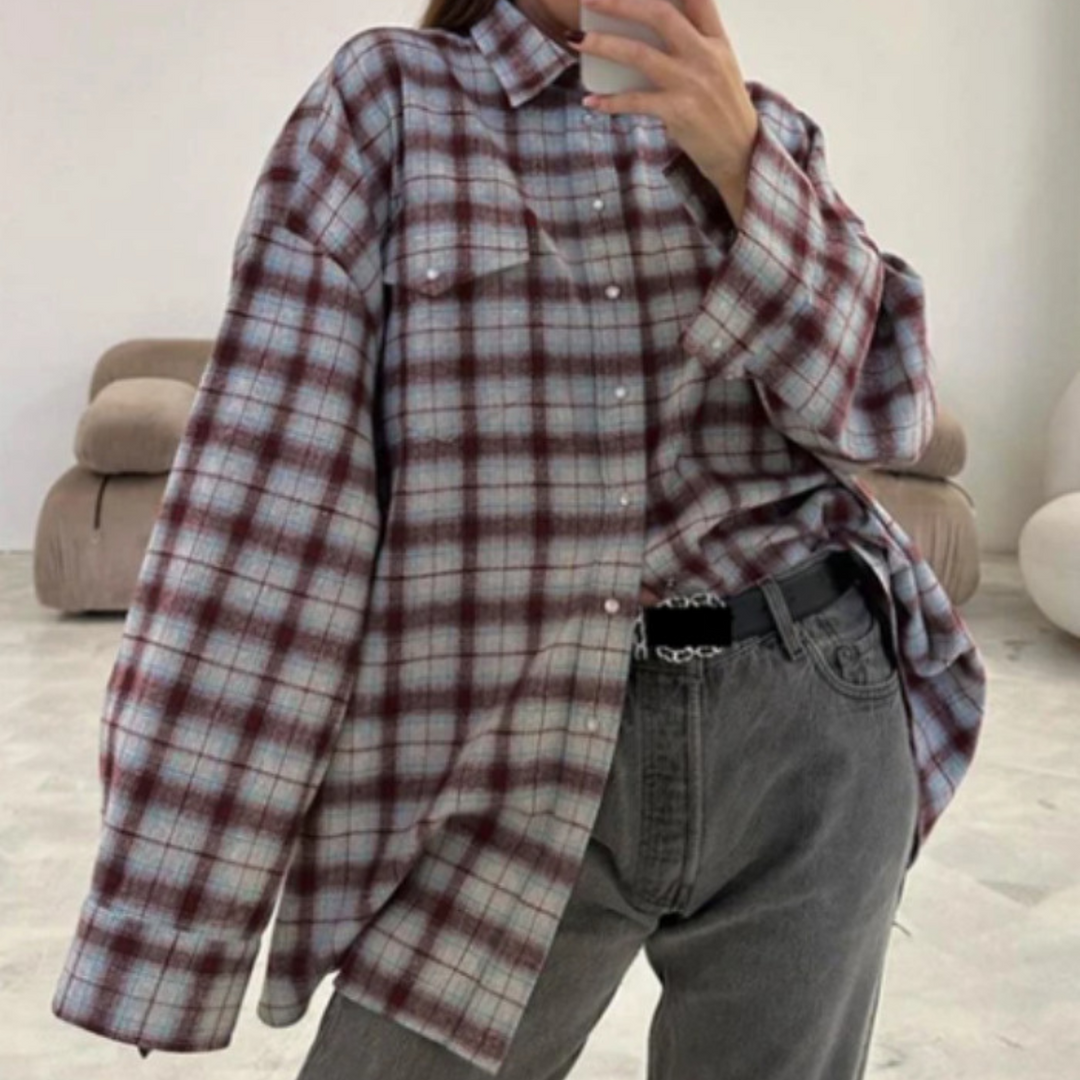 Chemise à carreaux vintage | Charme rétro pour tenues décontractées