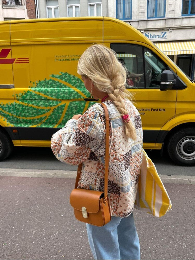Veste matelassée patchwork | Style vintage bohème chic