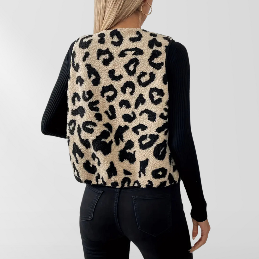 Gilet sans manches | Style léopard moderne