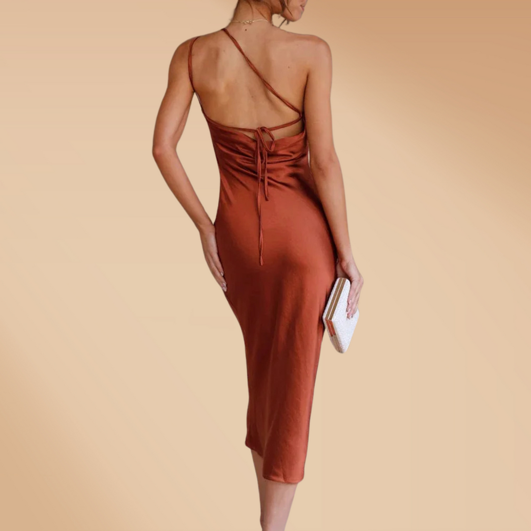 Robe longue satinée | Élégance estivale fluide