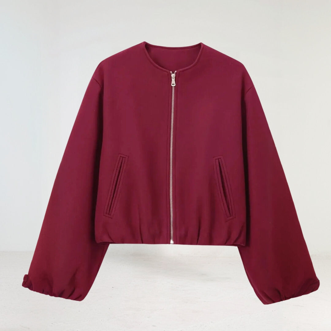 Veste courte zippée | Élégance de mi-saison