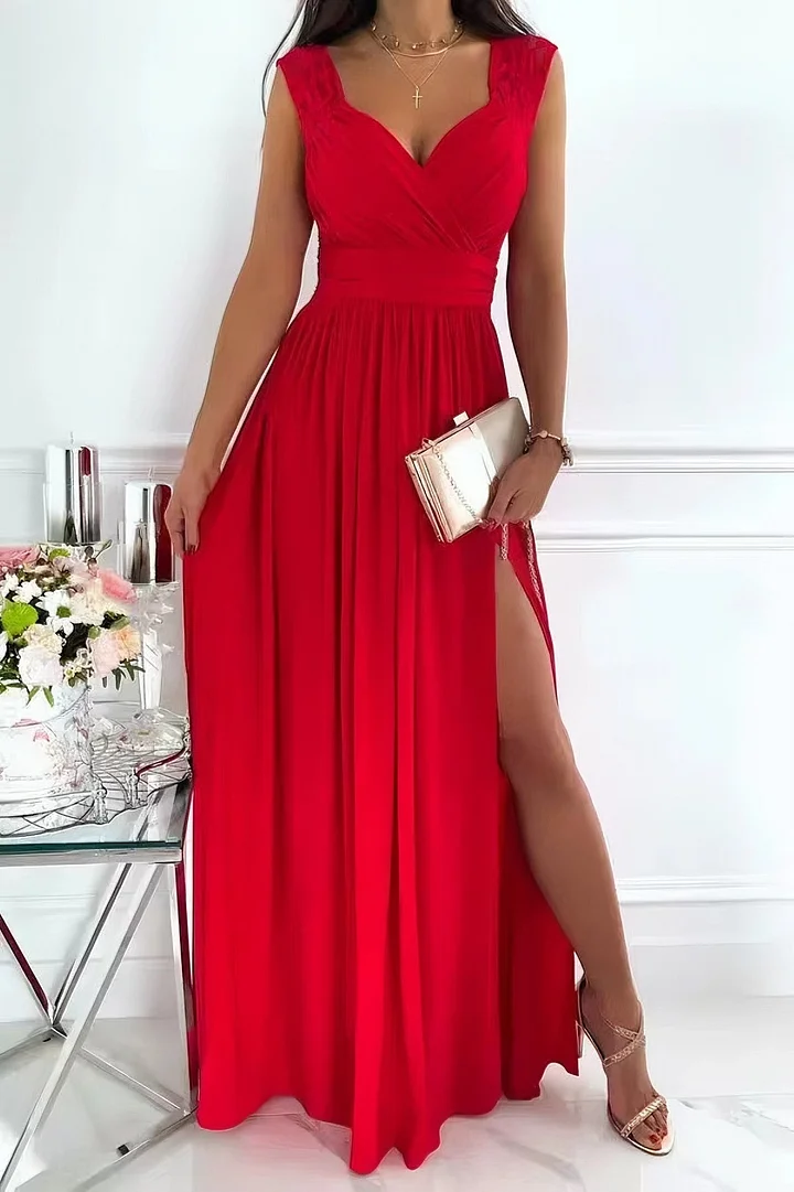 Robe longue élégante sans manches | Idéale pour les occasions spéciales