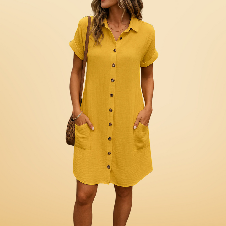 Robe chemise boutonnée | Élégance décontractée pour l'été