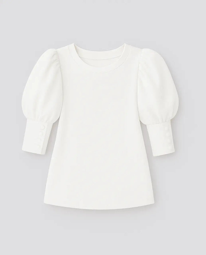 Blouse manches bouffantes | Élégance décontractée