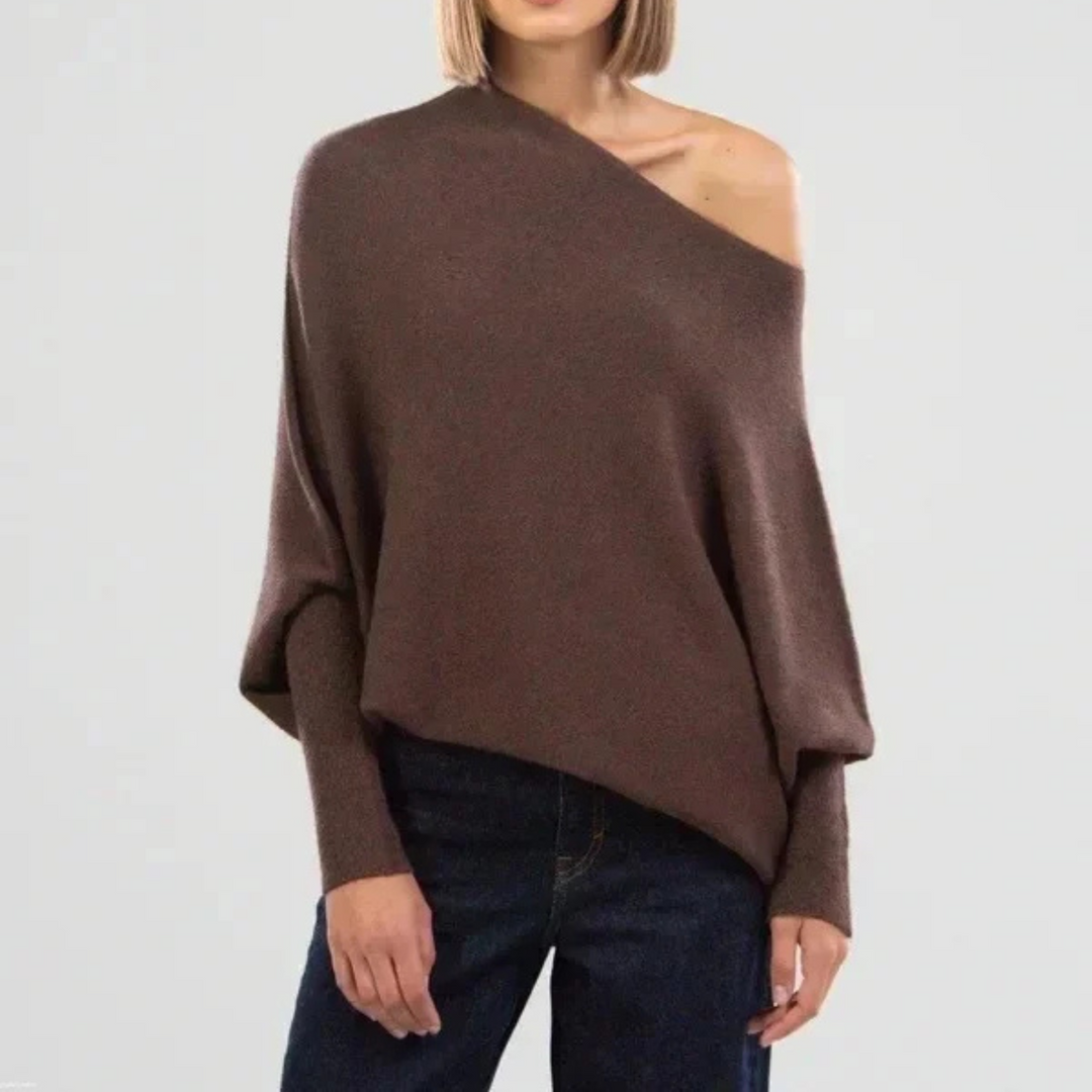 Pull asymétrique | Confort doux pour l'automne