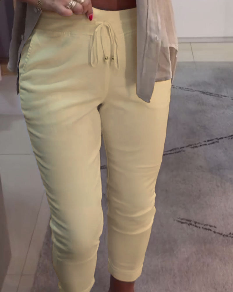 Pantalon fuselé à cordon | Confort stylé au quotidien