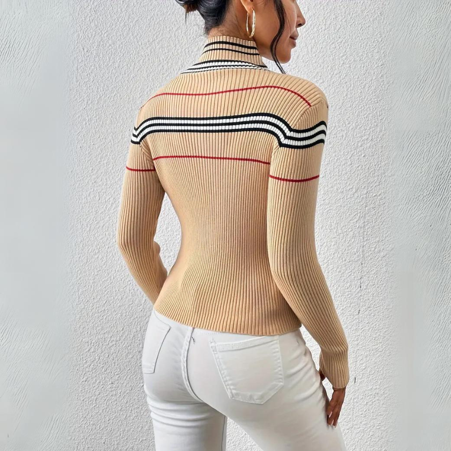 Haut côtelé à rayures | Parfait pour un look structuré
