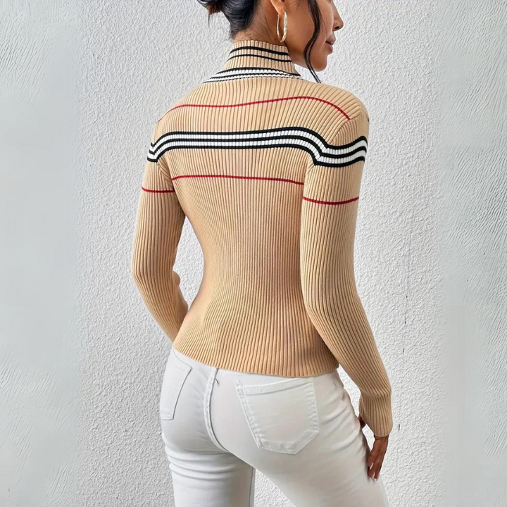 Haut côtelé à rayures | Parfait pour un look structuré