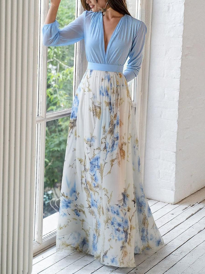Robe longue fleurie | Élégance aérienne printanière