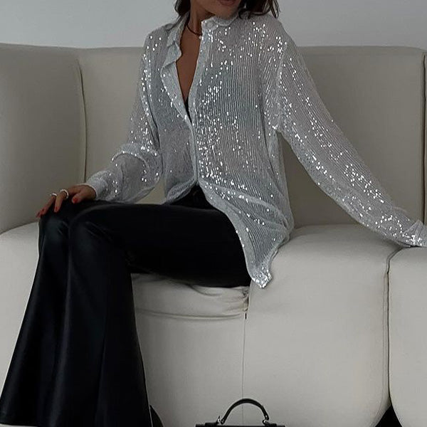 Chemisier à sequins | Parfait pour les soirées festives