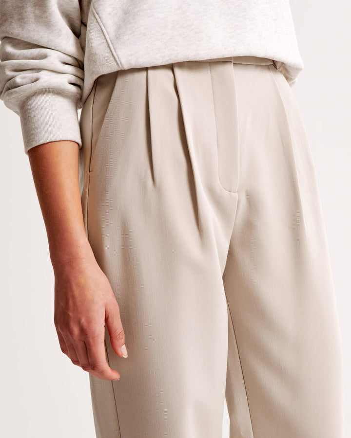 Pantalon taille haute plissé | Élégance quotidienne