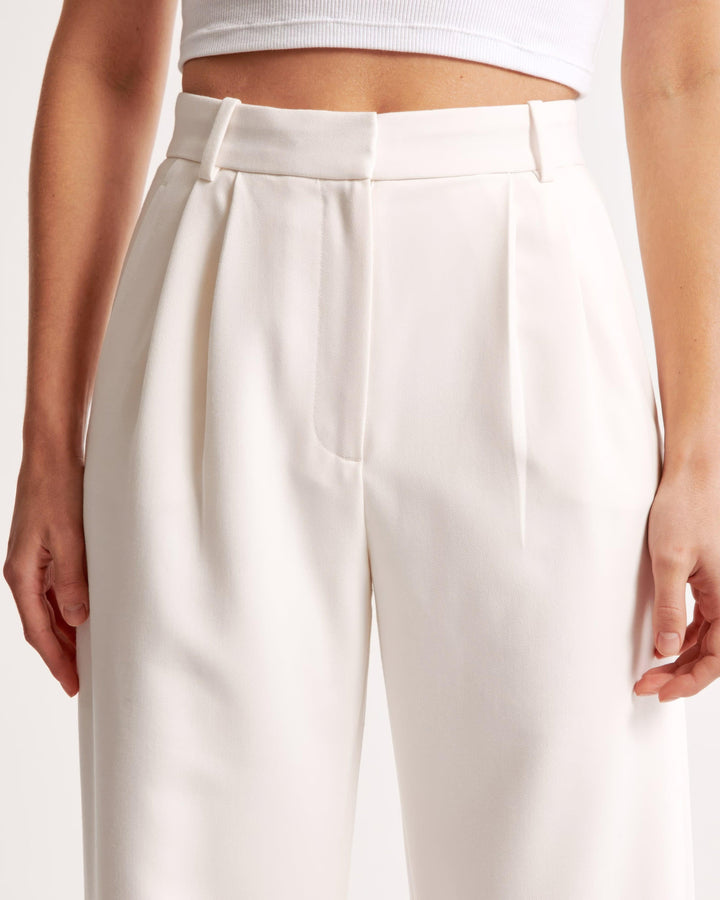 Pantalon taille haute plissé | Élégance quotidienne