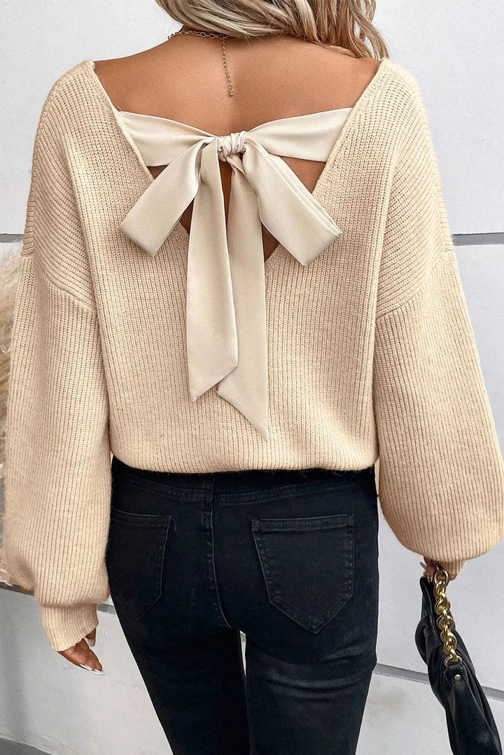 Pull dos noué | Charme élégant au quotidien