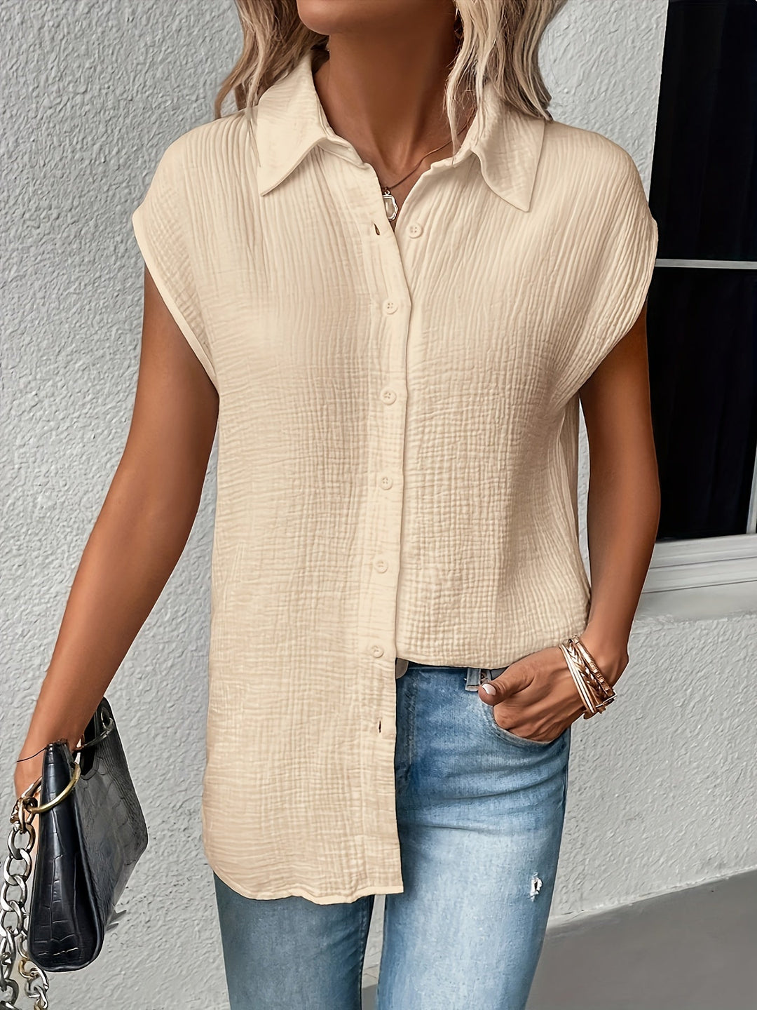 Blouse nouée décontractée | Fraîcheur estivale