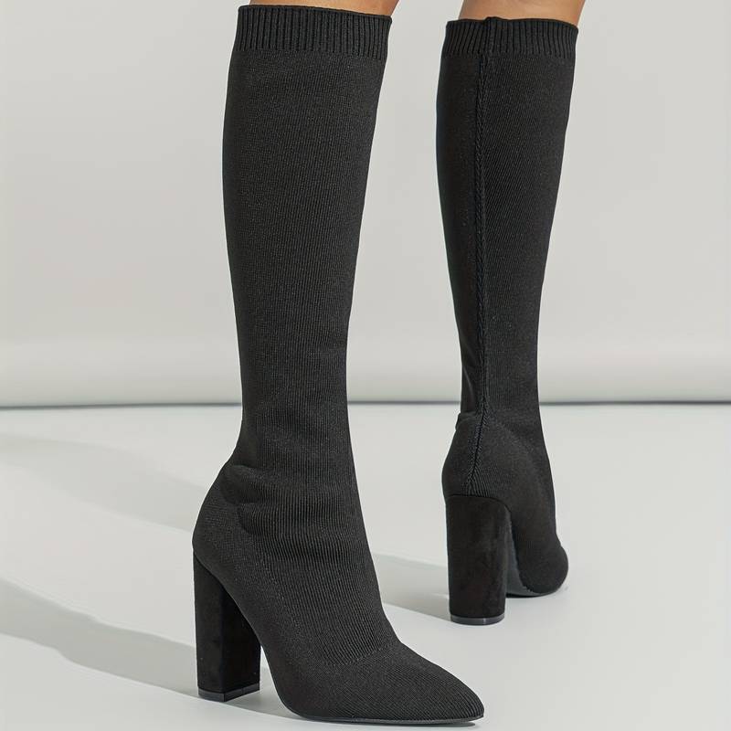 Bottes chaussettes à talon | Élégance minimaliste